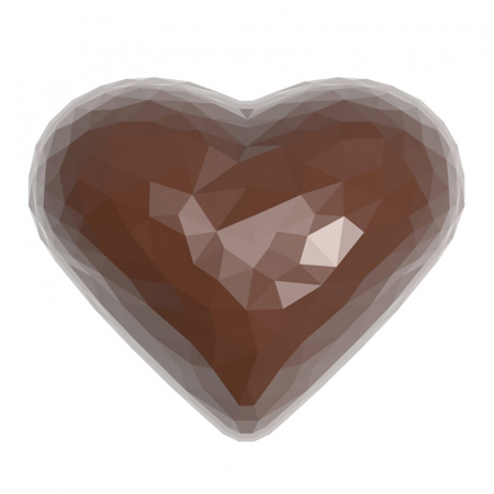 Matrite Praline Ciocolata - Matrita Policarbonat Inima Diamant 21 Praline Ciocolata 3.6 x 2.95 x H 1.9 cm, 13 gr