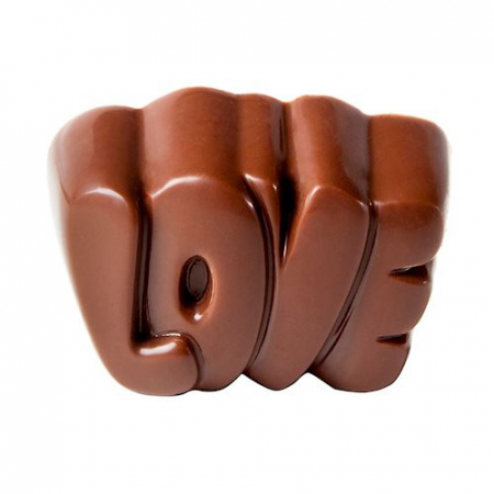 Ciocolaterie - Matrite, Ustensile - Matrita policarbonat Love Praline Ciocolata, 24 Cavitati, 3.3 x 2.25 x H 1.6 cm, 10.5 g