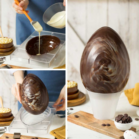 Matrita Policarbonat Ou Ciocolata Slurp, 1 Cavitate, 20.5 x 13.5 x H 7.5 cm, Set 2 Buc [2]