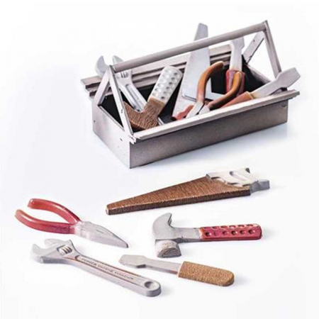 Ciocolaterie - Matrite, Ustensile - Matrite Plastic Decoruri/Produse Ciocolata, Trusa Scule, 5 Subiecte, Set 4 Buc