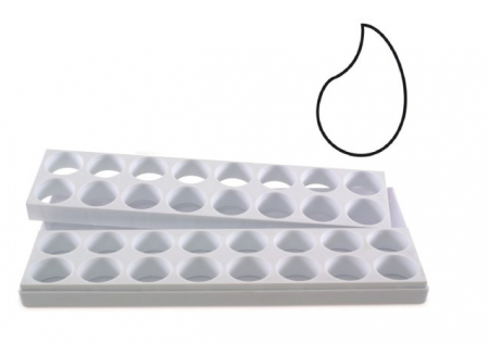 Seturi Formare Monoportii si Mignon - Mignon Lacrima 5.5 x 3.5 x H 2.5 cm - Set 2 Matrite Formare 32 Produse, Tava 40 x 20 cm