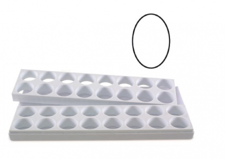 Seturi Formare Monoportii si Mignon - Mignon Oval 4.2 x 3 x H 2.5 cm - Set 2 Matrite Formare 32 Produse, Tava 40 x 20 cm