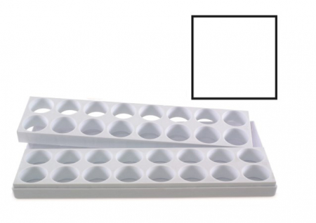Seturi Formare Monoportii si Mignon - Mignon Patrat 3.8 x 3.8 x H 2.5 cm - Set 2 Matrite Formare 32 Produse, Tava 40 x 20 cm