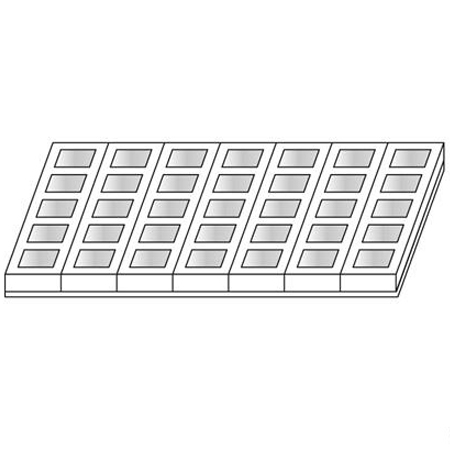 Seturi Formare Monoportii si Mignon - Monoportii Patrate 6 x 6 x H 4 cm - Set 7 Matrite Formare 35 Produse, Tava 60 x 40 cm