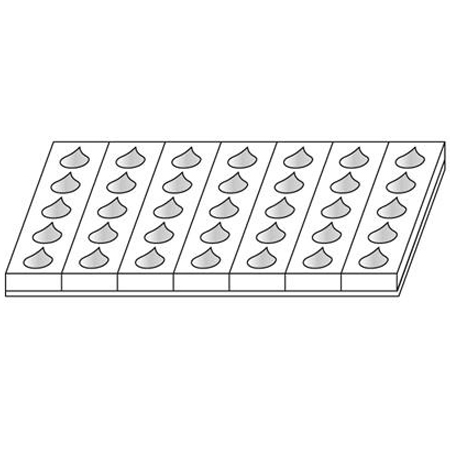 Seturi Formare Monoportii si Mignon - Monoportii Picatura 9 x 6 x H 4 cm - Set 7 Matrite Formare 35 Produse, Tava 60 x 40 cm