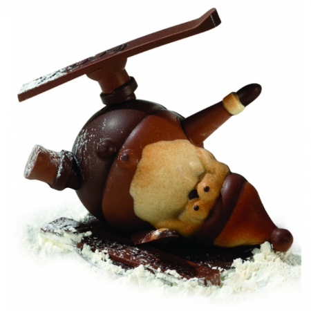 Matrite Decoruri, Figurine 3D Ciocolata - Mos Craciun 3D Ø15xh17 cm - Kit Matrite Plastic 2 Subiecte