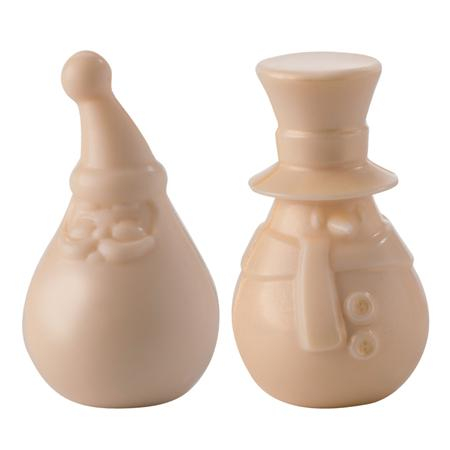 Matrite Decoruri, Figurine 3D Ciocolata - Mos Craciun si Om zapada 3D - Matrita Policarbonat fixare Magnet
