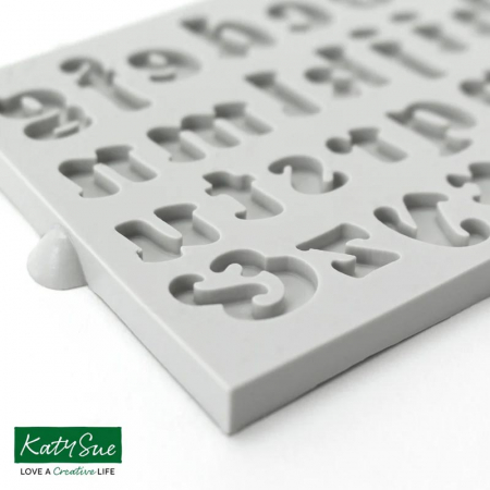 Ustensile Decorare Tort - Mulaj Silicon Alfabet + Cifre Stil Cookie H 1.2 cm, Set 3 Buc