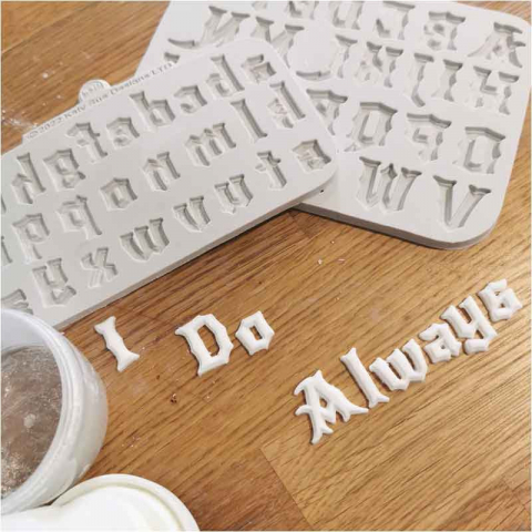 Mulaj Silicon Alfabet Stil Gotic, h 2.2 cm [4]