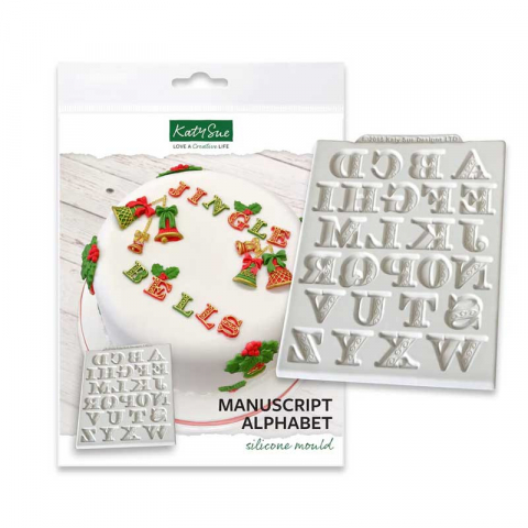 Ustensile Decorare Tort - Mulaj Silicon Alfabet Stil Manuscris H 2 cm