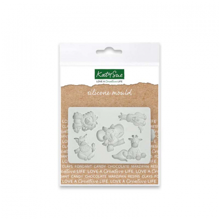 Ustensile Decorare Tort - Mulaj Silicon Baby Animals, 2.1 - 3.9 x 2.9 - 3 cm, 5 Decoruri