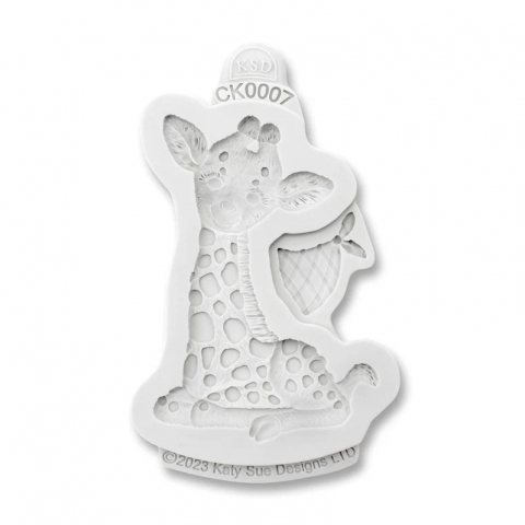Mulaj Silicon Baby Jungle Girafa si Bandana, 2 Subiecte Ø 1.8 si 8.3 cm [3]