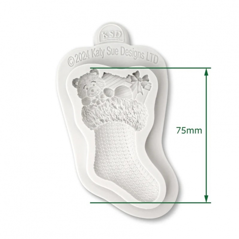 Mulaje de Sezon - Mulaj Silicon Craciun - Soseta Mos Craciun, Ø 6 cm