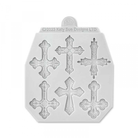 Ustensile Decorare Tort - Mulaj Silicon Cruci, 6 Modele Diferite