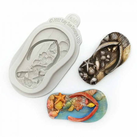 Ustensile Decorare Tort - Mulaj Silicon Decor Marin - Slap Plaja, 1 Subiect 7.8 x 4 cm