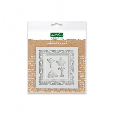 Mulaje Festivitati, Ceremonii - Mulaj Silicon Decor / Rama Baroc 9 x 9 cm