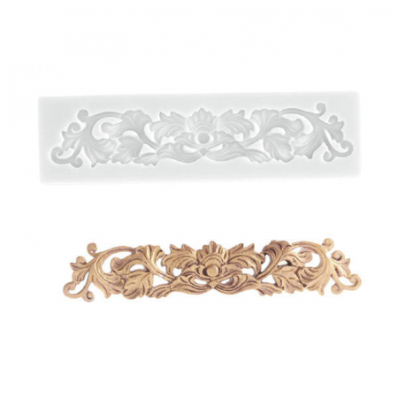 Mulaje Decor Clasic, Baroc - Mulaj Silicon Decor Rococo, 12.5 x 2 cm (SLK393)