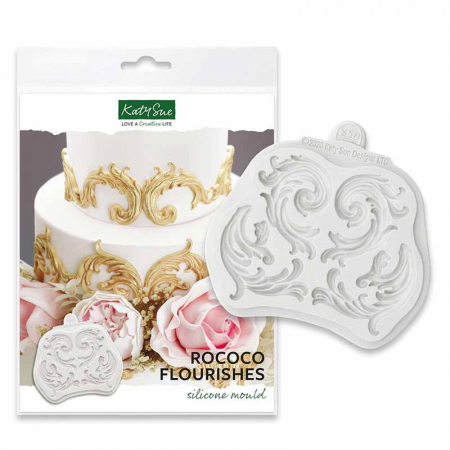 Mulaje de Silicon - Mulaj Silicon Decor Rococo 4 Subiecte Ø 5.5 - 4.3 cm