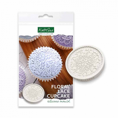 Mulaje Decor Clasic, Baroc - Mulaj Silicon Decor Rotund / Top Cupcake cu Dantela Vintage Ø 7 cm
