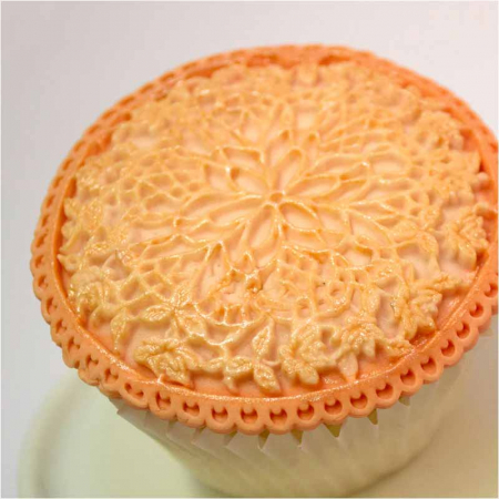 Mulaj Silicon Decor Rotund / Top Cupcake cu Dantela Vintage Ø 7 cm [2]