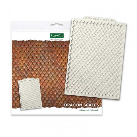 Forme de Silicon Cofetarie - Mulaj Silicon Decor Textura Solzi de Dragon 17.2 x 12.4 cm