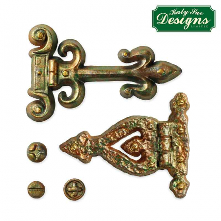 Ustensile Decorare Tort - Mulaj Silicon Decor Vintage / Industrial - Balamale si Cuie, 5 Subiecte