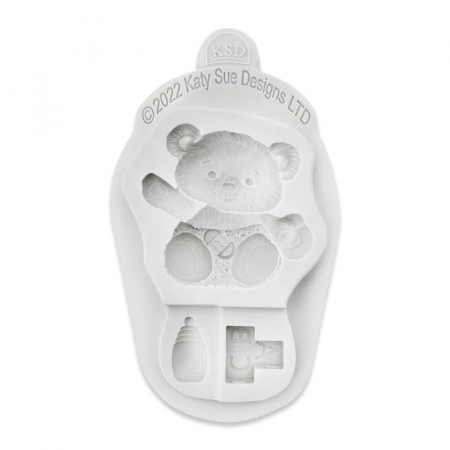Ustensile Decorare Tort - Mulaj Silicon Decoruri Bebe cu Ursulet, 3 Subiecte 