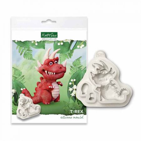 Ustensile Decorare Tort - Mulaj Silicon Dinozaur T-Rex 7.5 x 6.5 cm