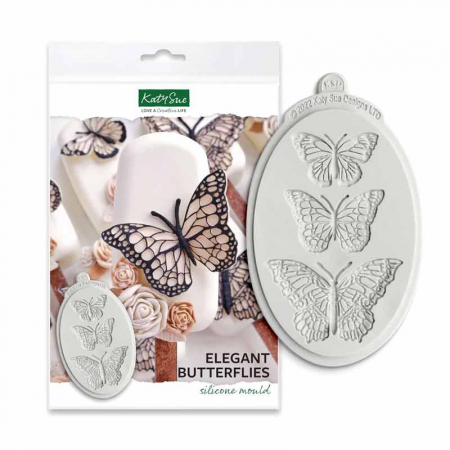 Mulaje Flori, Frunze, Fluturi - Mulaj Silicon Fluturi Eleganti 5.4 - 6 - 8.5 x 3.4 - 4 - 5 cm