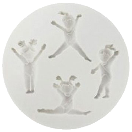 Ustensile Decorare Tort - Mulaj Silicon Gimnaste, Ø 3.5 cm, 4 Subiecte