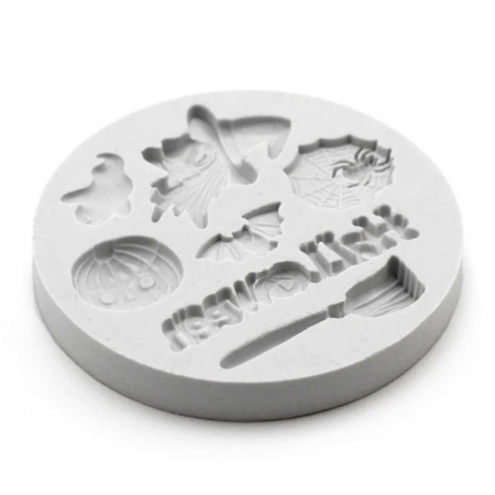 Mulaje de Sezon - Mulaj Silicon Halloween, 1.7 - 5 x 0.9 - 1.7 cm, 7 Decoruri
