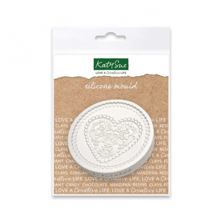 Mulaje Festivitati, Ceremonii - Mulaj Silicon Inima Dantela Ø 7 x 0.5 cm