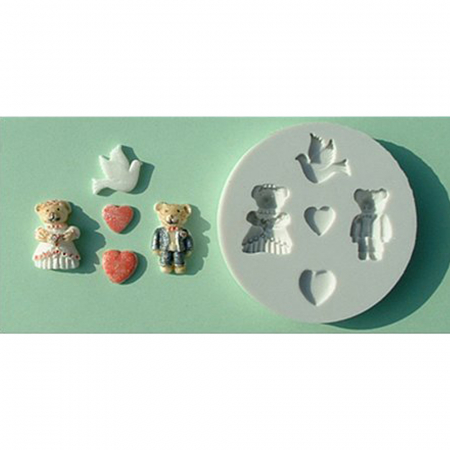 Mulaje Festivitati, Ceremonii - Mulaj Silicon Nunta Ø 1 - 2.5 cm, 5 Subiecte