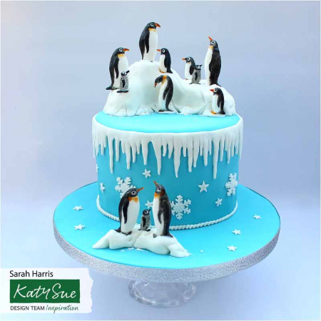 Ustensile Decorare Tort - Mulaj Silicon Pinguini, 5 Subiecte