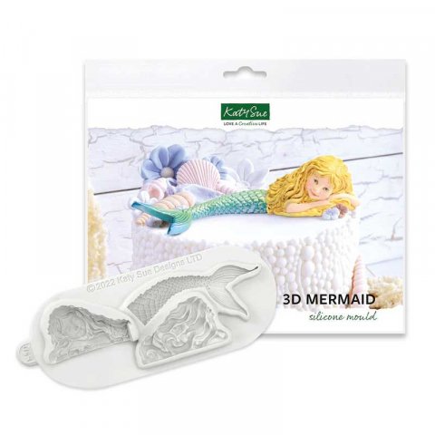 Ustensile Decorare Tort - Mulaj Silicon Sirena 3D, 14.5cm x 3.5cm