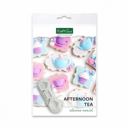 Ustensile Decorare Tort - Mulaj Silicon Tea Time, 3 Subiecte Ø 3.1 si 4.6 cm