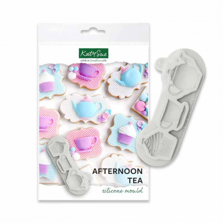 Ustensile Decorare Tort - Mulaj Silicon Tea Time, 3 Subiecte Ø 3.1 si 4.6 cm