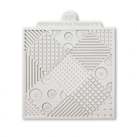 Forme de Silicon Cofetarie - Mulaj Silicon Textura Patchwork, 10 x 10 cm