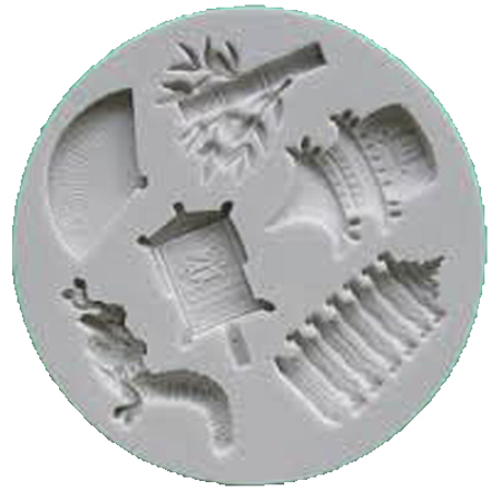 Ustensile Decorare Tort - Mulaj Silicon Travel Orient, Ø 2.5 - 3.5 cm, 6 Subiecte