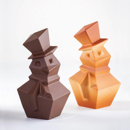 Ciocolaterie - Matrite, Ustensile - Om de Zapada 3D, 12.5 x 12.1 x H 20 cm, Set Matrite Plastic 2 Subiecte Ciocolata