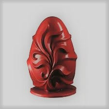 Matrite Oua Ciocolata - Ou Paste 3D Baroc Ø 14.5 x h 20  cm - Kit Matrite Plastic 2 Subiecte