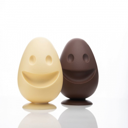 Matrite Oua Ciocolata - Ou Paste Happy Ø 14 x H 21.5 cm Set Matrite Plastic 2 Subiecte Ciocolata