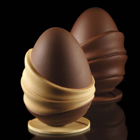 Matrite Oua Ciocolata - Ou Paste Ø 15 x H 20 cm, Set Matrite Plastic 2 Subiecte Ciocolata