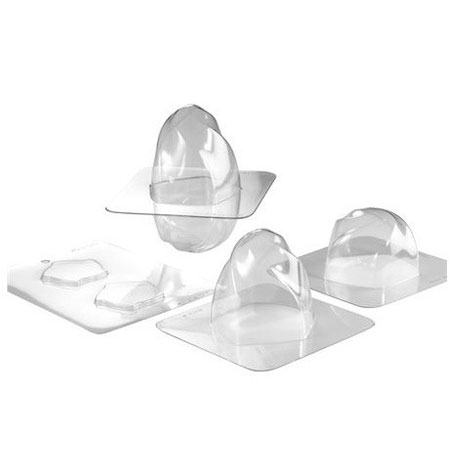 Oua 3D Ø 11,5 x H 18.5 cm - Set 2 Matrite Plastic Ciocolata [2]