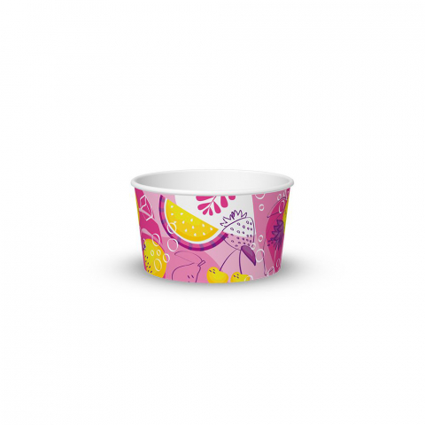 Ustensile Inghetata, Gelaterie - Pahar Carton Inghetata Maracaibo, Ø 7.3 x H 4 cm, 90 ml, Set 57 buc