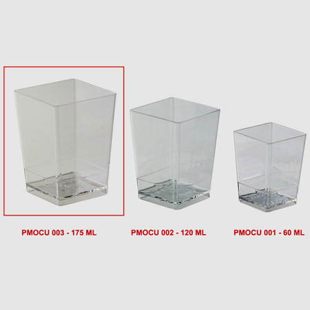 Pahare Cube 175 ml, 5.5 x 5.5 x H 8 cm, Set 100 Buc [2]