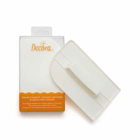 Ustensile si Accesorii Tort - Paleta Finisare Suprafete Tort, Capat Drept si Rotunjit, 16 x 9.5 cm