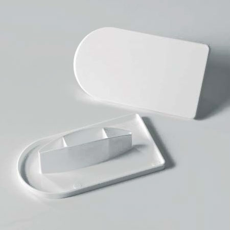 Ustensile si Accesorii Tort - Paleta Finisare Suprafete Tort, Capat Rotunjit, 14.8 x 8.2 cm