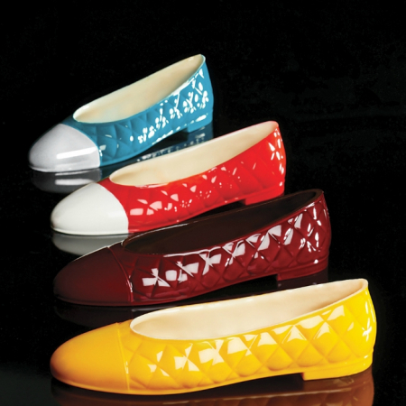 Ciocolaterie - Matrite, Ustensile - Pantof Dama Balerin 3D, L18.5 cm - Matrita Policarbonat fixare Magnet