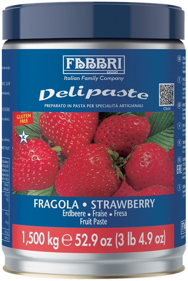 Paste Concentrate Aromatizante - Pasta aromatizanta Capsuni Delipaste Fabbri, 1.5 kg